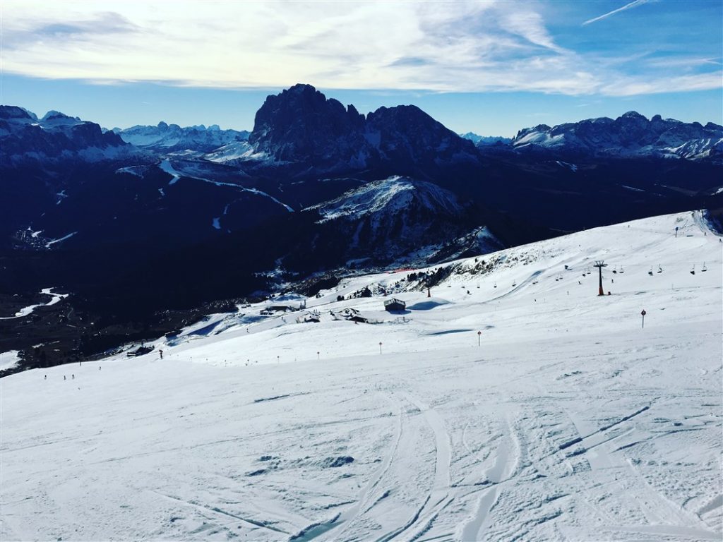 sciare sulle Dolomiti